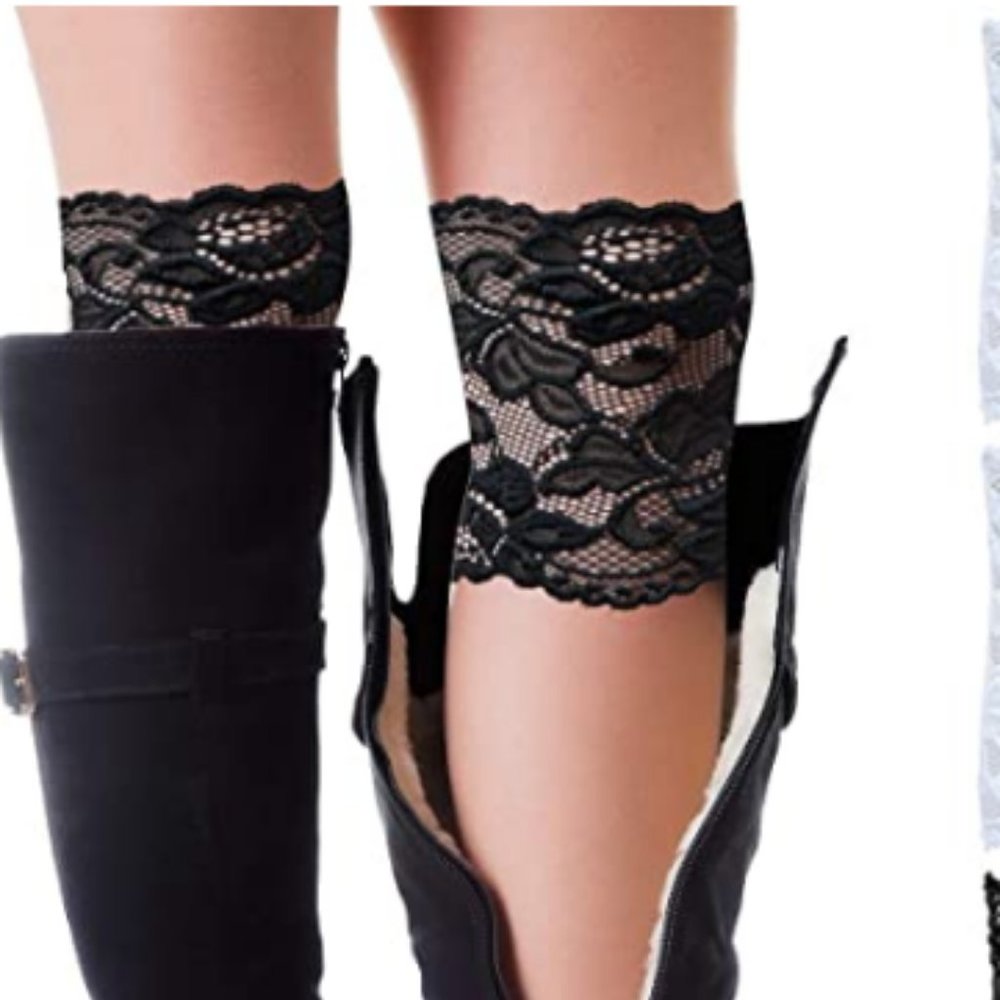 NEW - Lace Boot Cuffs (4 pairs, assorted colors)